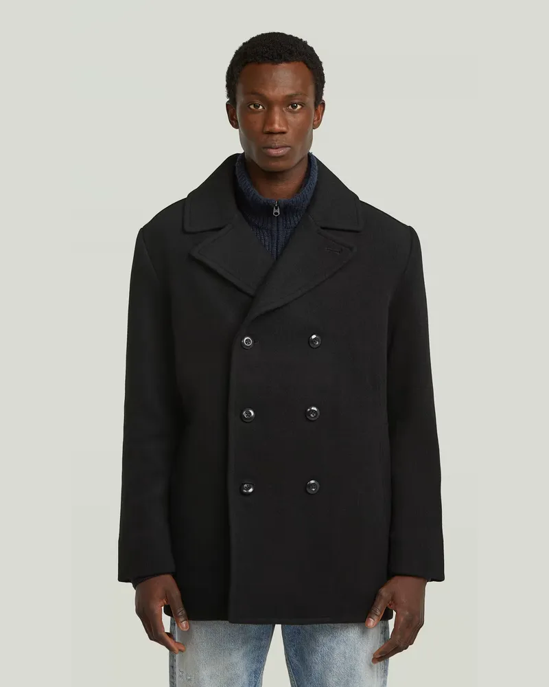 G-STAR RAW Wool Peacoat - Schwarz - Herren Schwarz