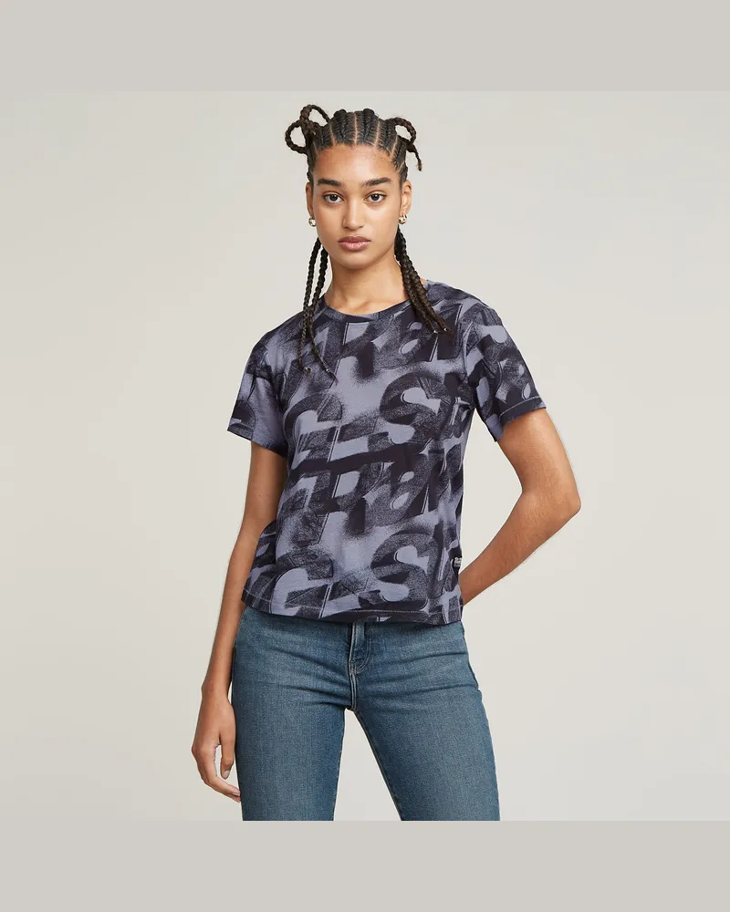 G-STAR RAW Sprayed Letters Top - Mehrfarbig - Damen Mehrfarbig