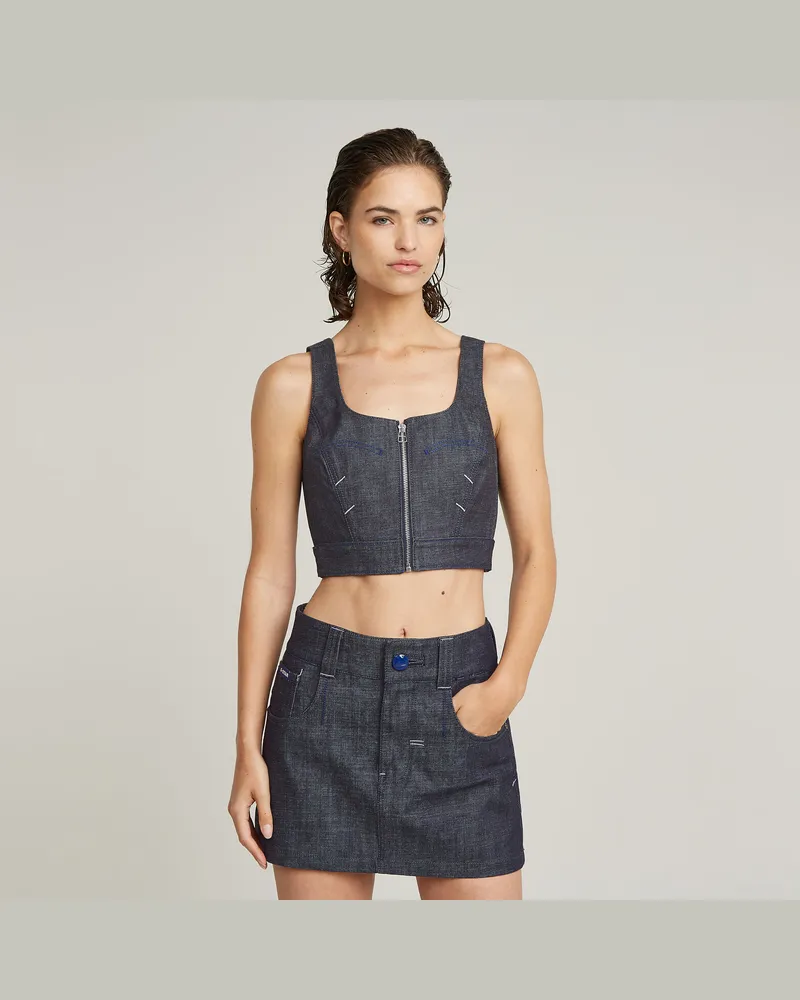 G-STAR RAW Origins Selvedge Corset - Dunkelblau - Damen Dunkelblau