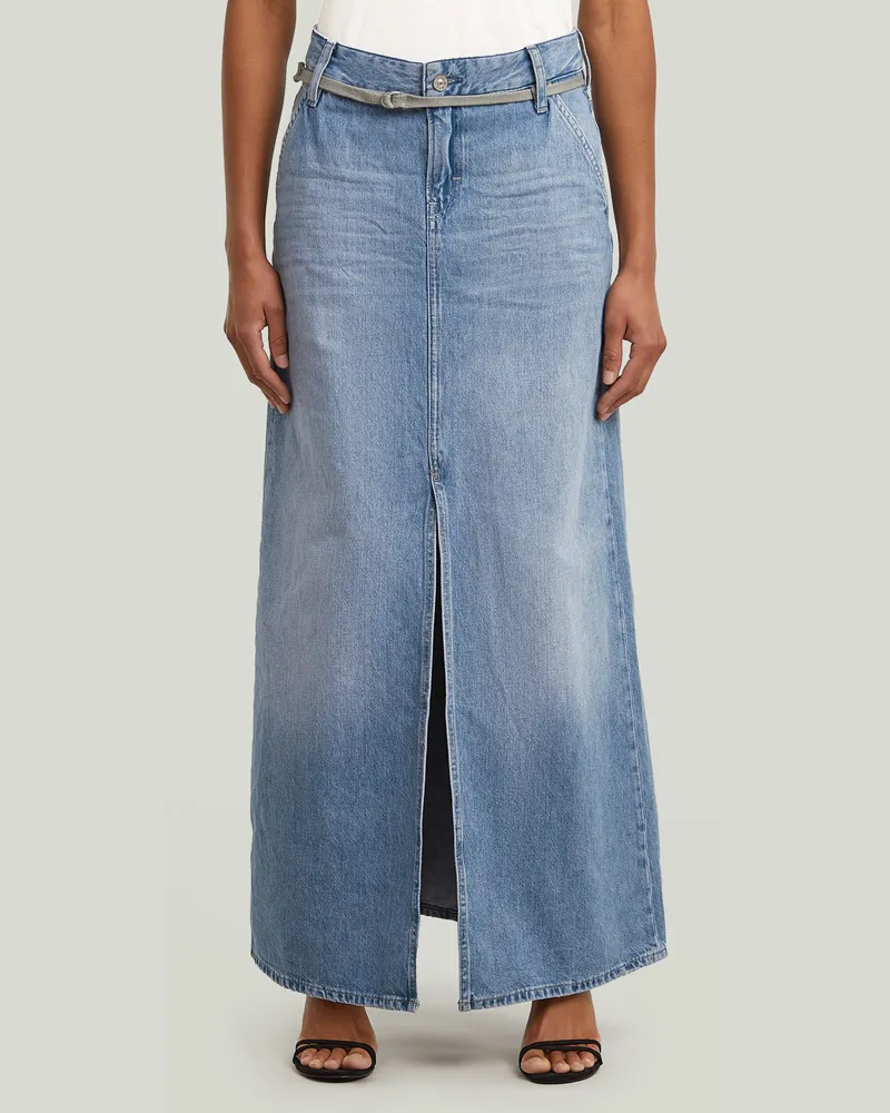 G-STAR RAW Baggy Maxi Rock - Hellblau - Damen Hellblau