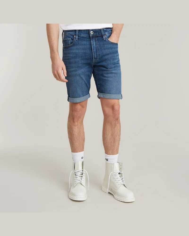 G-STAR RAW 3301 Slim Denim Shorts - Mittelblau - Herren Mittelblau