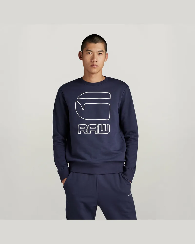 G-STAR RAW Graphic Graw Sweatshirt - Dunkelblau - Herren Dunkelblau