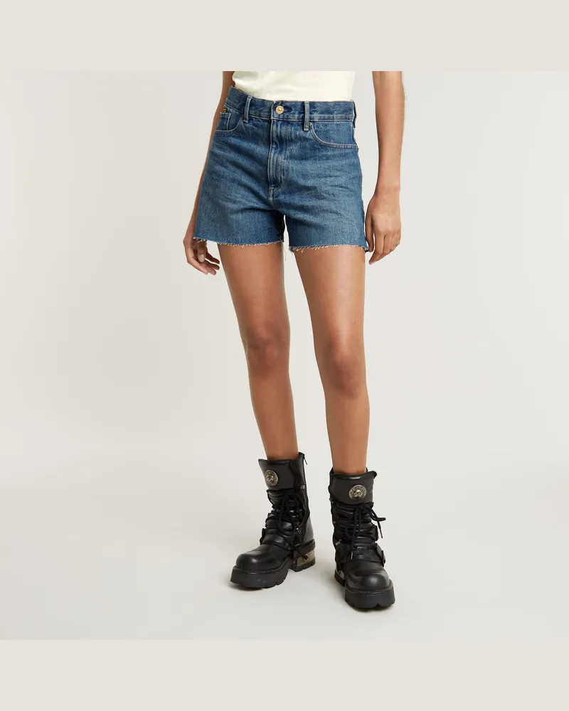 G-STAR RAW High Shorts Split - Mittelblau - Damen Mittelblau