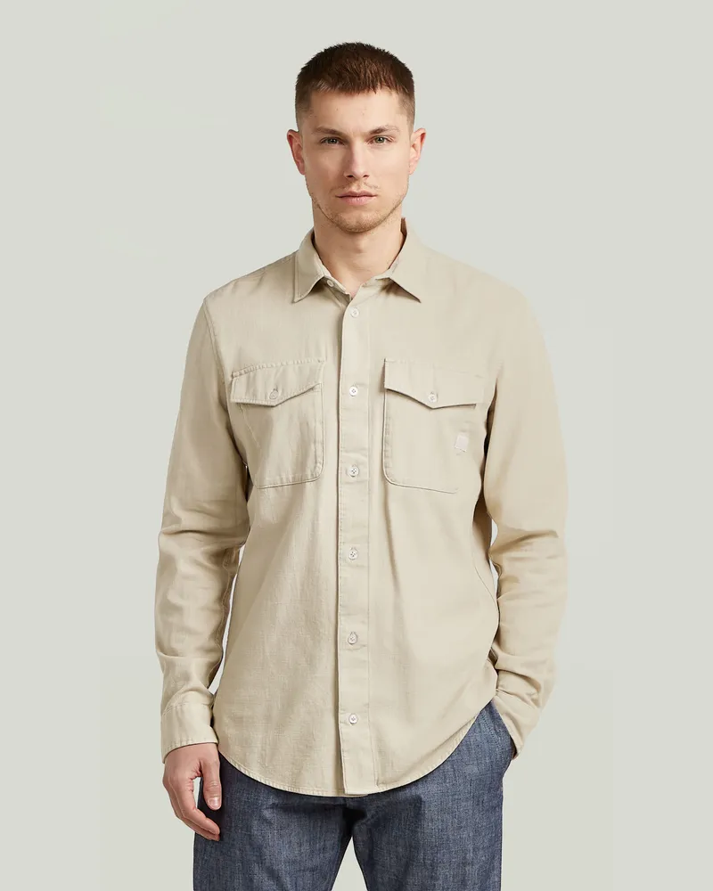 G-STAR RAW Marine Slim Hemd - Beige - Herren Beige