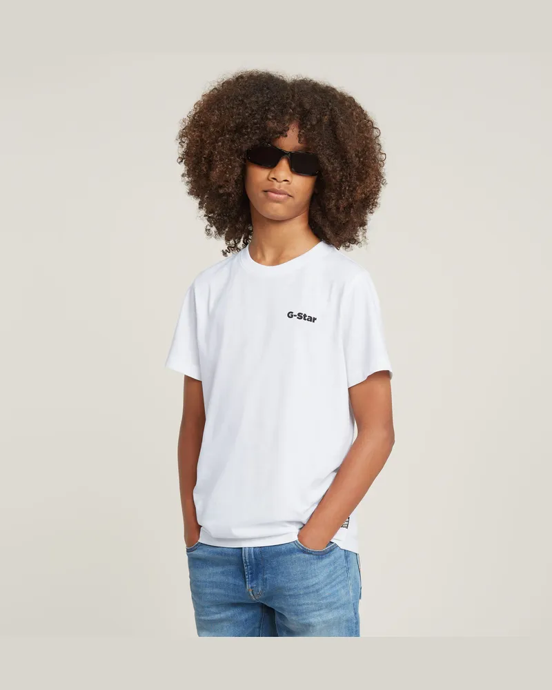 G-STAR RAW Jungen T-Shirt Regular - Weiß - jungen Weiß