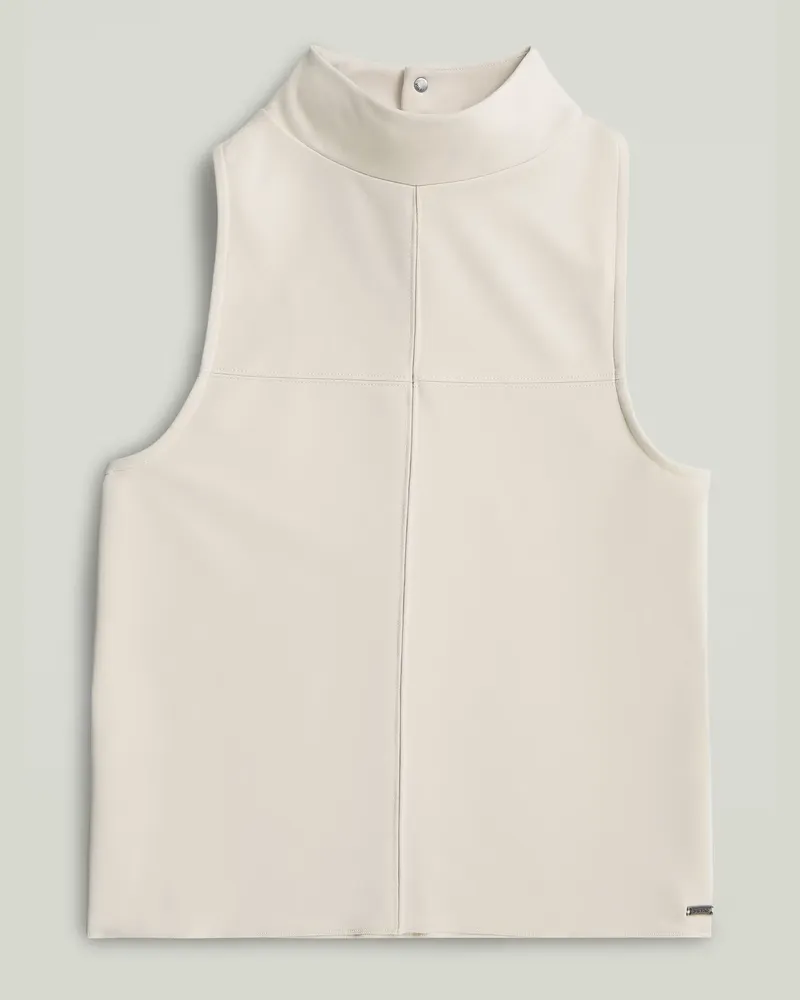G-STAR RAW Flowy Slim Mock T-Shirt - Weiß - Damen Weiß