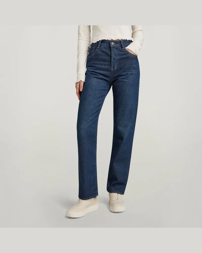 G-STAR RAW Viktoria High Straight Jeans - Dunkelblau - Damen Dunkelblau