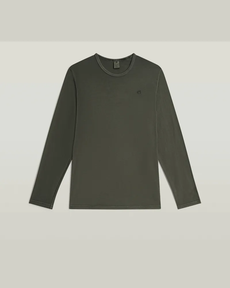 G-STAR RAW Garment Dyed Chest Logo T-Shirt - Grau - Herren Grau