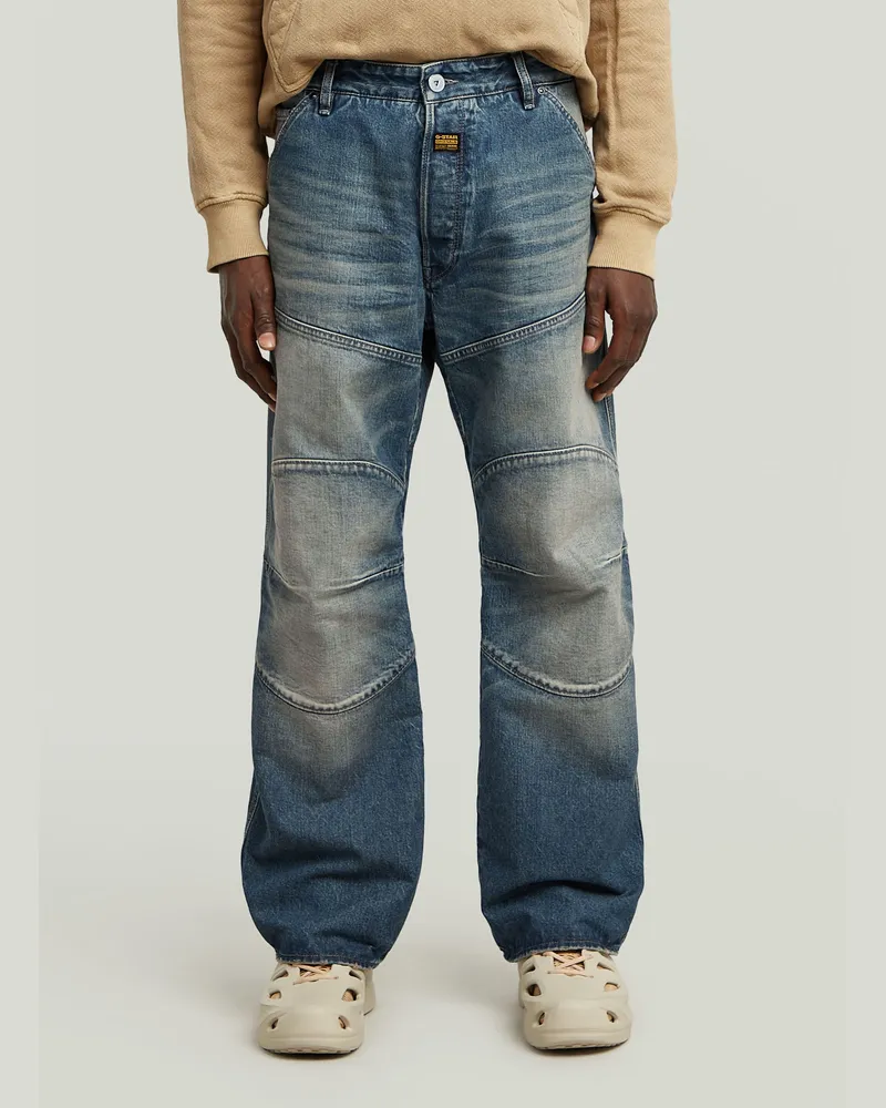 G-STAR RAW Elwood Unisex Low Loose Jeans - Mittelblau - Herren Mittelblau