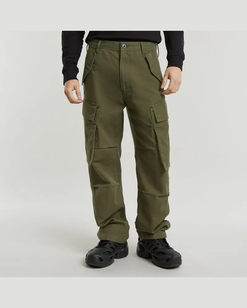 G-STAR RAW R-3N Regular Straight Cargohose - Grün - Herren Grün