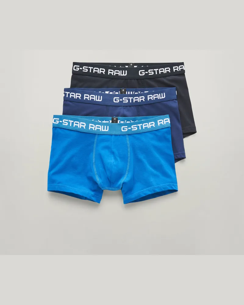 G-STAR RAW Classic Boxershorts Color 3-Pack - Mittelblau - Herren Mittelblau