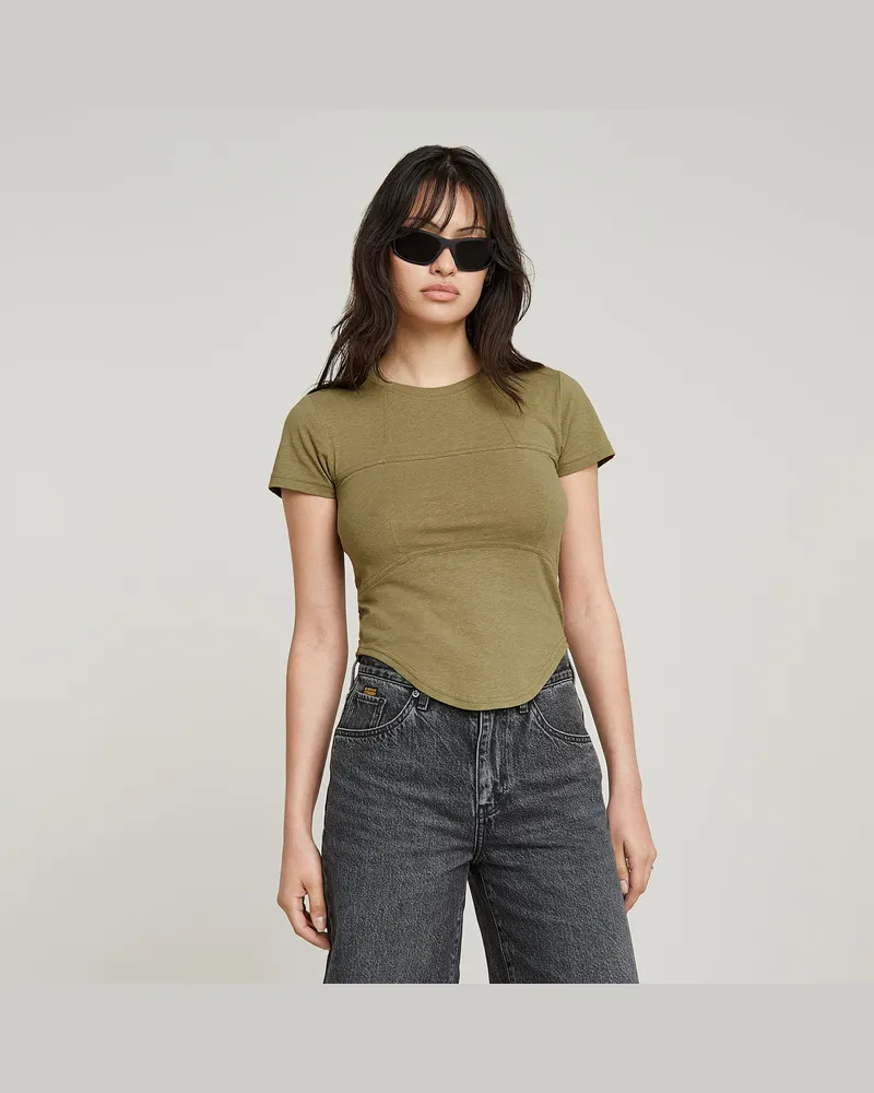 G-STAR RAW Corset Slim Top - Grün - Damen Grün
