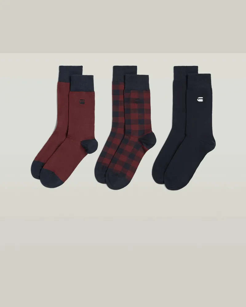 G-STAR RAW Socken 3er-Pack - Mehrfarbig - Herren Mehrfarbig