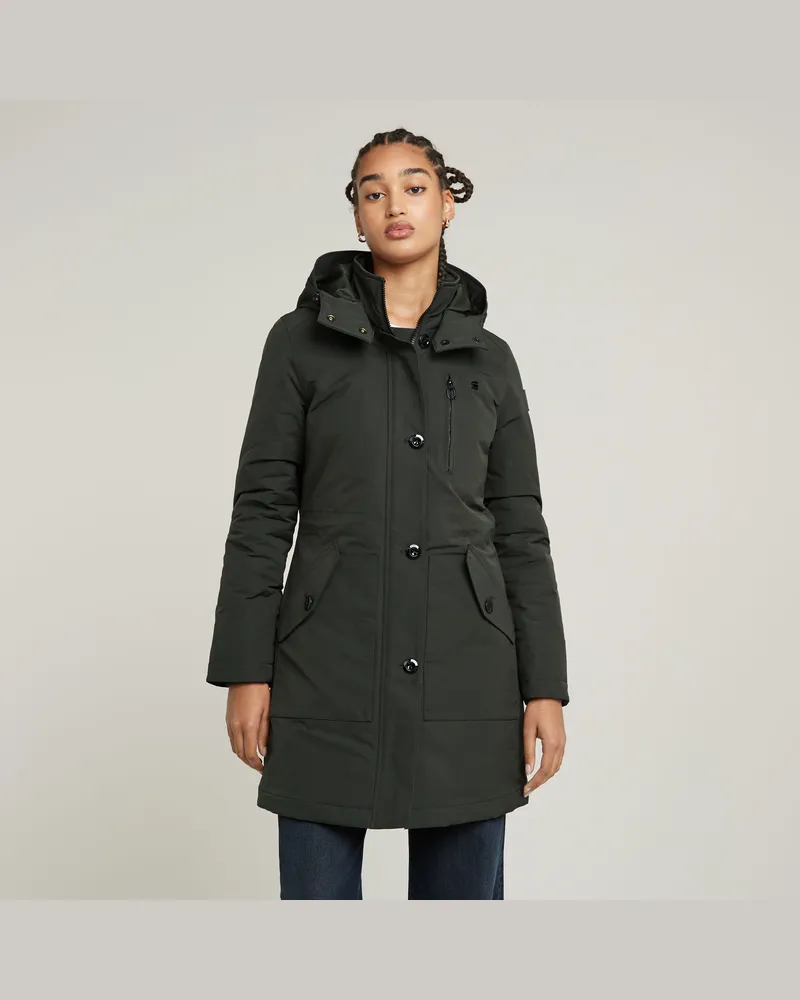 G-STAR RAW Vodan Padded Hooded Slim Parka - Grau - Damen Grau