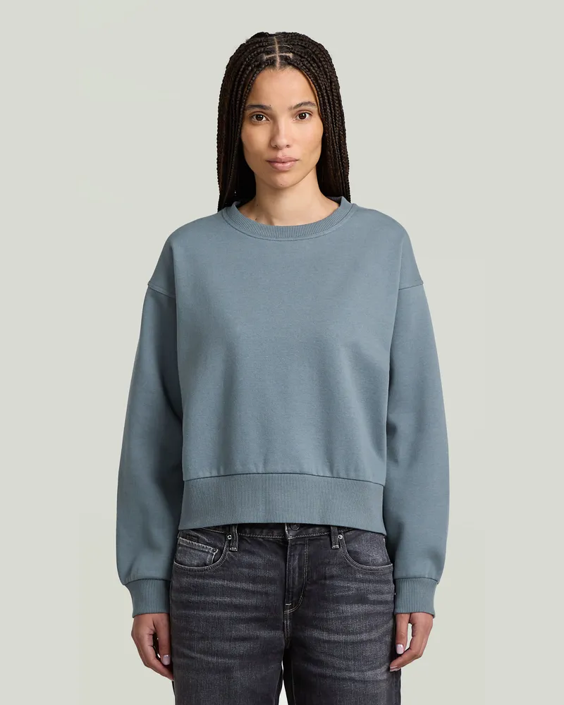 G-STAR RAW Premium Core Cropped Loose Sweatshirt - Grau - Damen Grau