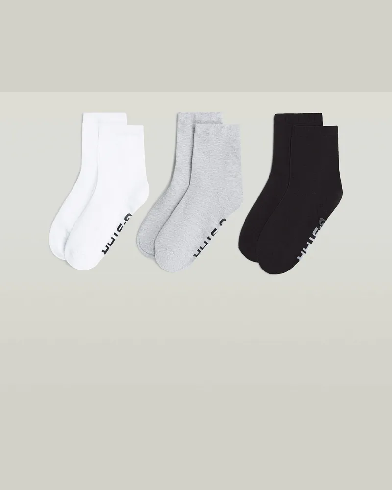 G-STAR RAW Anklet Sock 3er-Pack - Mehrfarbig - Damen Mehrfarbig