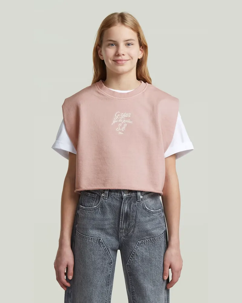 G-STAR RAW Girls Boxy Sweatshirt - Pink - mädchen Pink