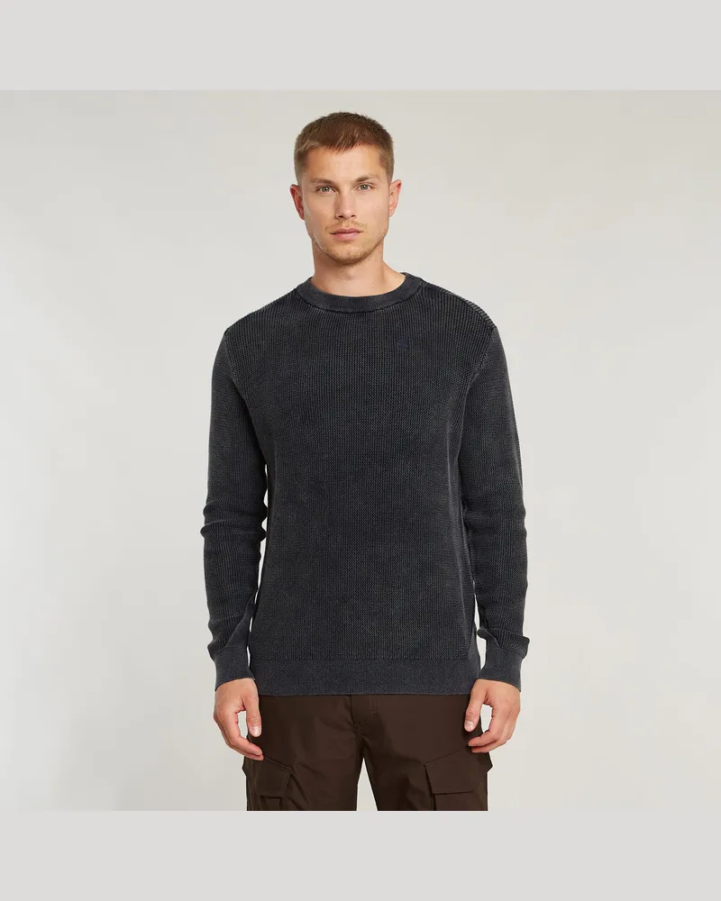 G-STAR RAW Serrated Knitted Sweater - Dunkelblau - Herren Dunkelblau