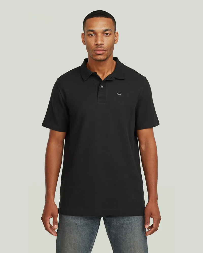 G-STAR RAW Structured Polo - Schwarz - Herren Schwarz