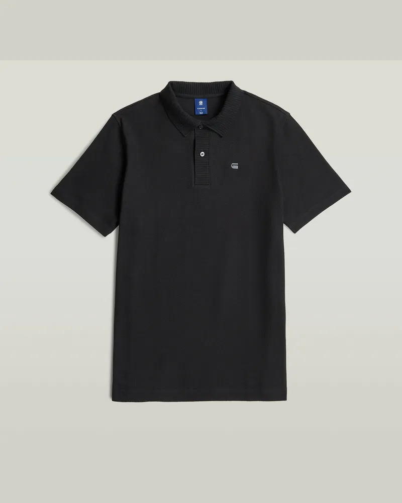 G-STAR RAW Structured Polo - Schwarz - Herren Schwarz