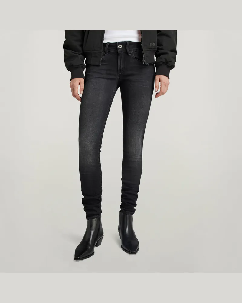 G-STAR RAW Lynn Mid Skinny Jeans - Grau - Damen Grau
