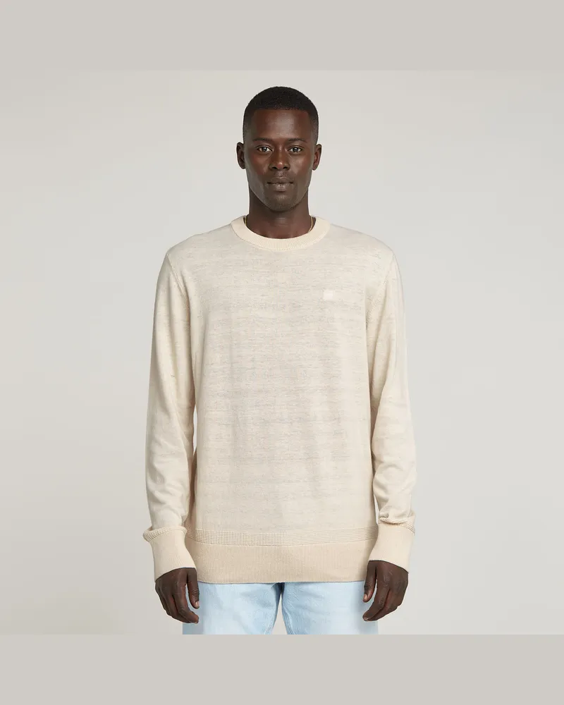 G-STAR RAW Premium Core Knitted Pullover - Weiß - Herren Weiß