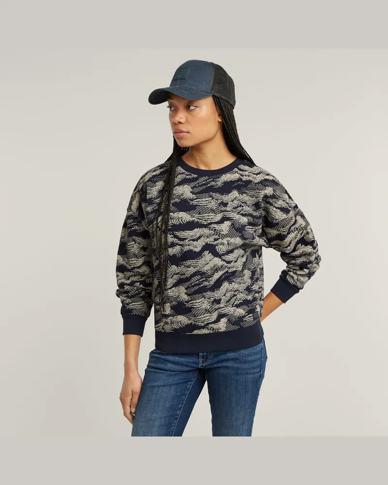 G-STAR RAW Lace AOP Loose Sweatshirt - Mehrfarbig - Damen Mehrfarbig