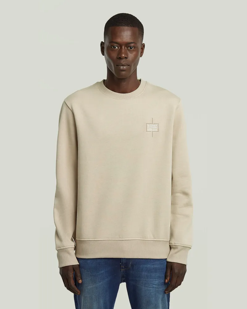 G-STAR RAW Logo Sweatshirt - Beige - Herren Beige