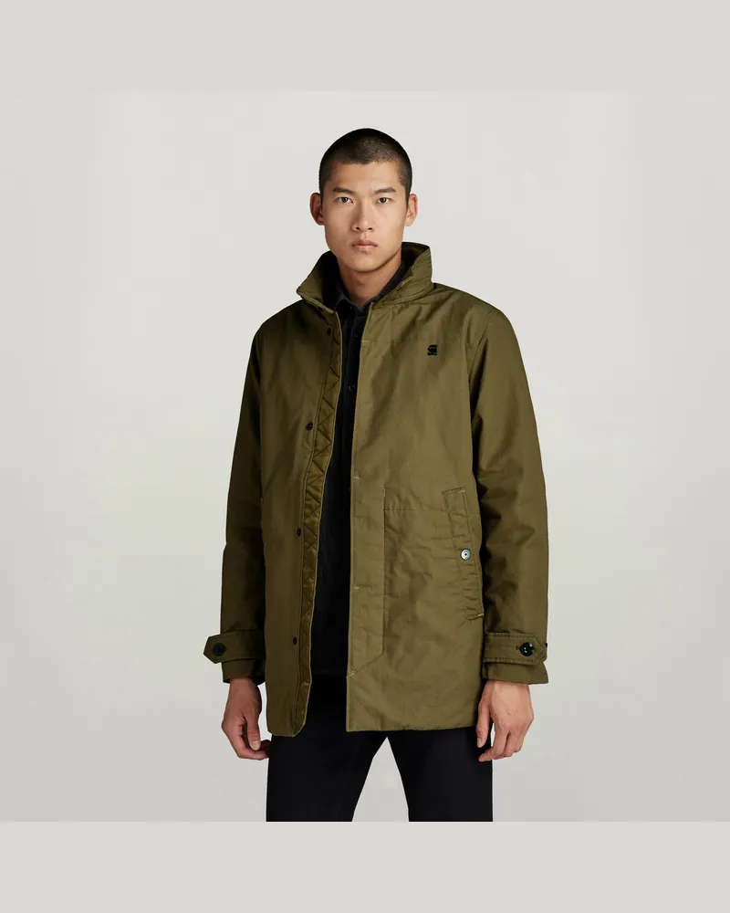 G-STAR RAW Padded Trenchcoat - Grün - Herren Grün