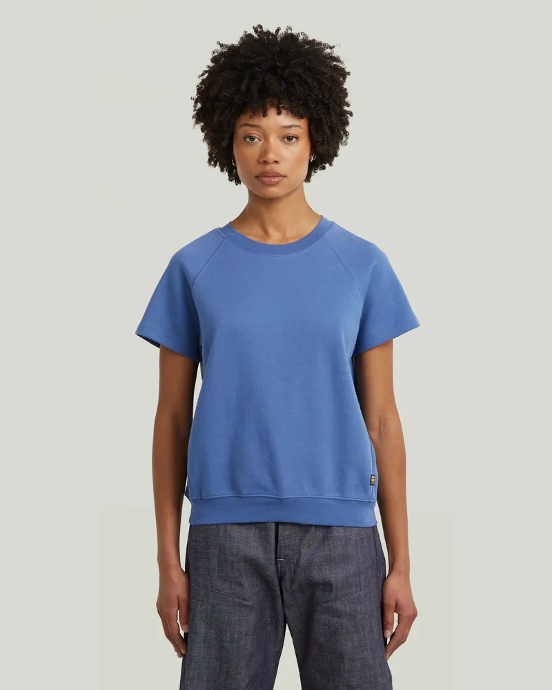 G-STAR RAW Raglan T-Shirt - Mittelblau - Damen Mittelblau