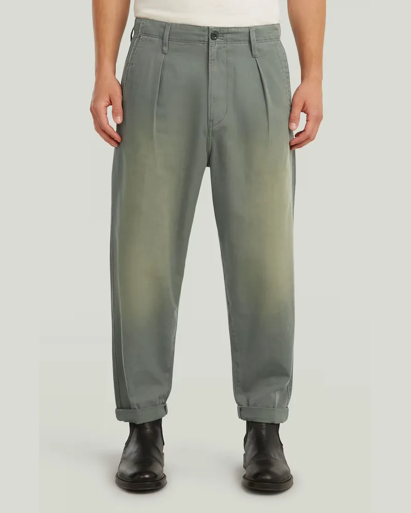 G-STAR RAW Pleated Chino Relaxed Tapered - Grün - Herren Grün