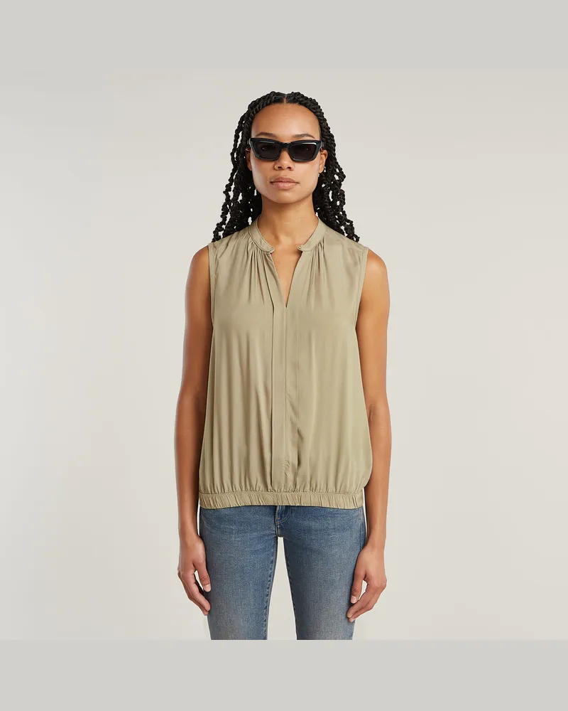 G-STAR RAW Stand Up Collar Top - Beige - Damen Beige