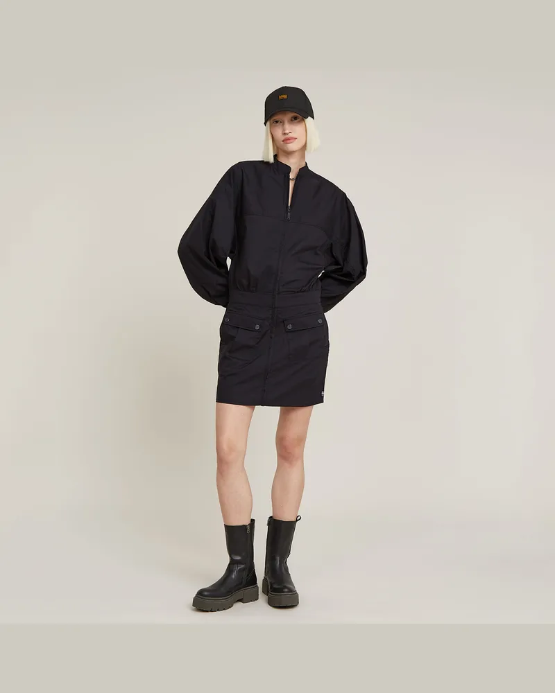 G-STAR RAW Macro Balloon Dress - Schwarz - Damen Schwarz