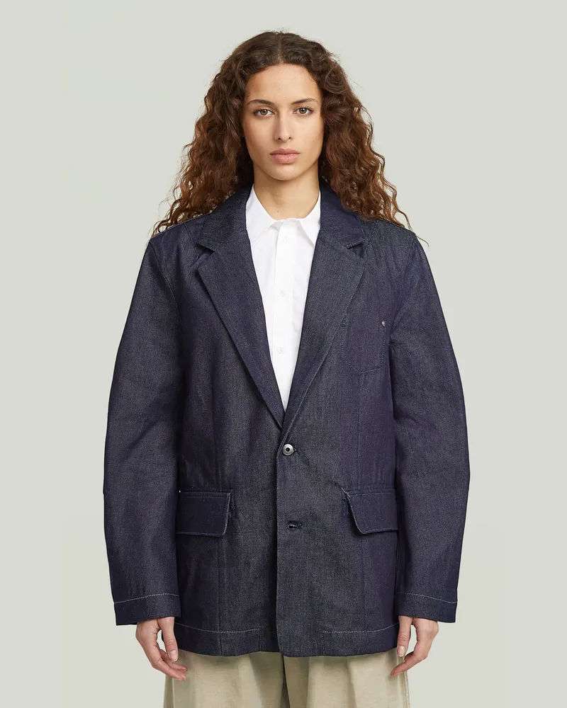 G-STAR RAW Oversized Blazer - Dunkelblau - Damen Dunkelblau