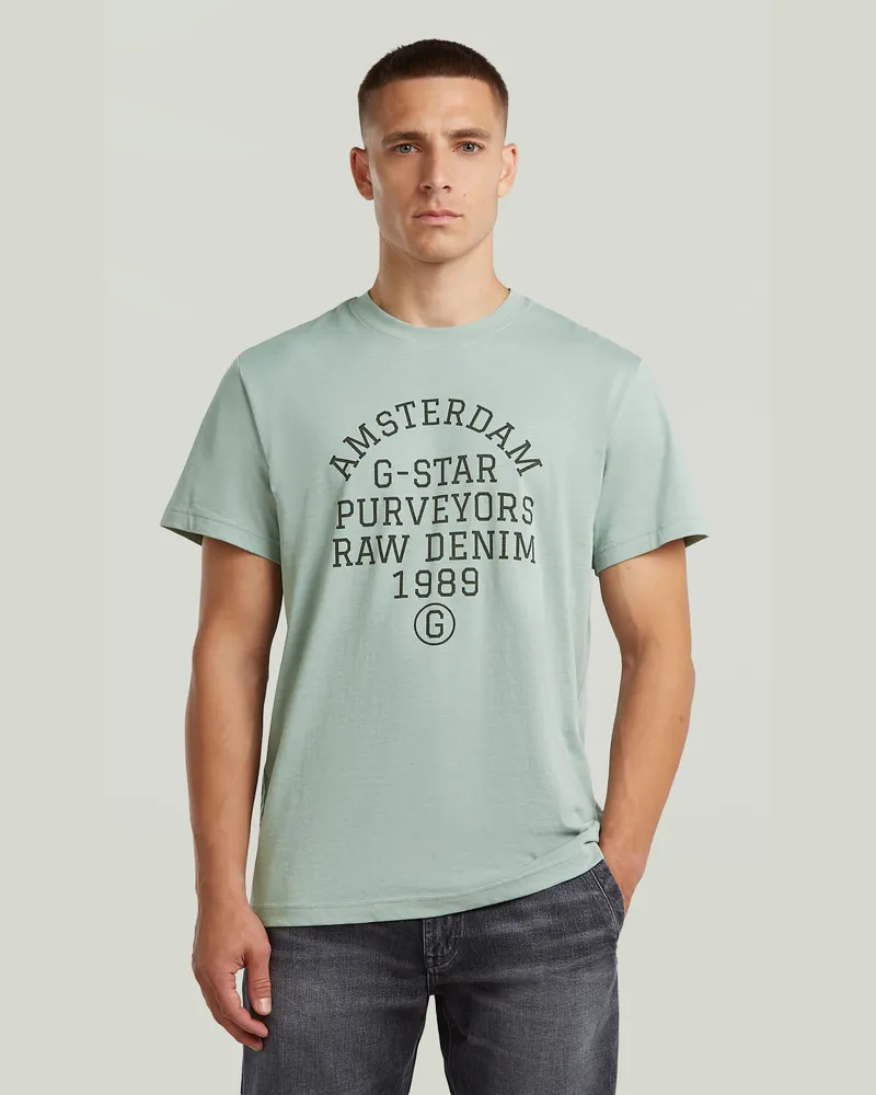 G-STAR RAW Purveyors Graphic T-Shirt - Hellblau - Herren Hellblau