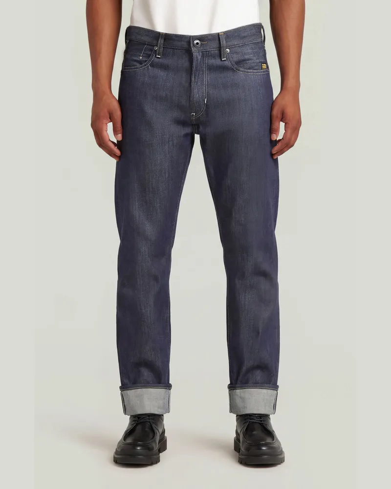 G-STAR RAW Mosa Straight Selvedge Jeans - Dunkelblau - Herren Dunkelblau