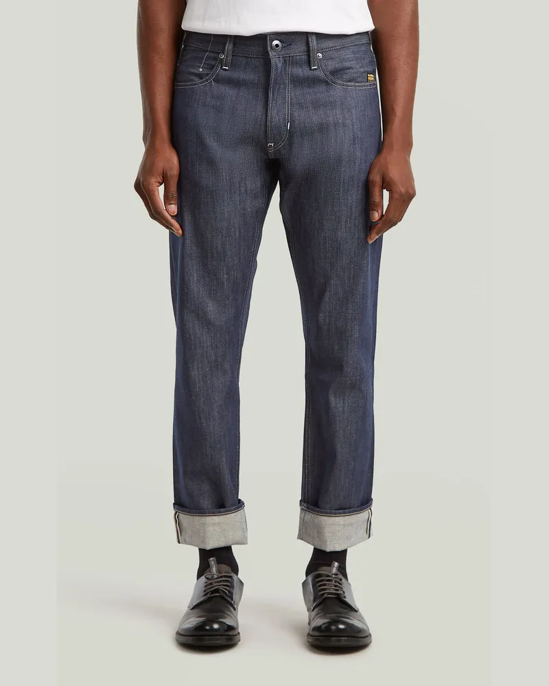 G-STAR RAW Mosa Straight Selvedge Jeans - Dunkelblau - Herren Dunkelblau