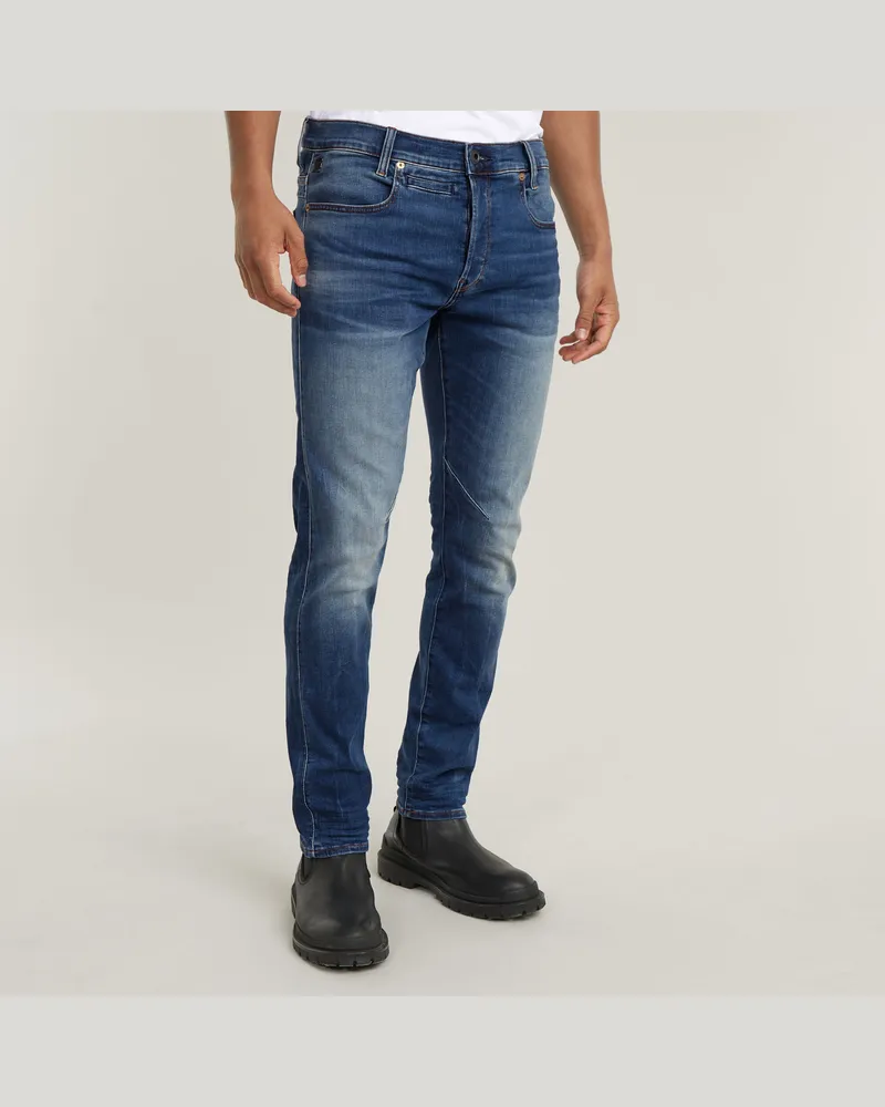 G-STAR RAW D-Staq 5-Pocket Slim Jeans - Mittelblau - Herren Mittelblau