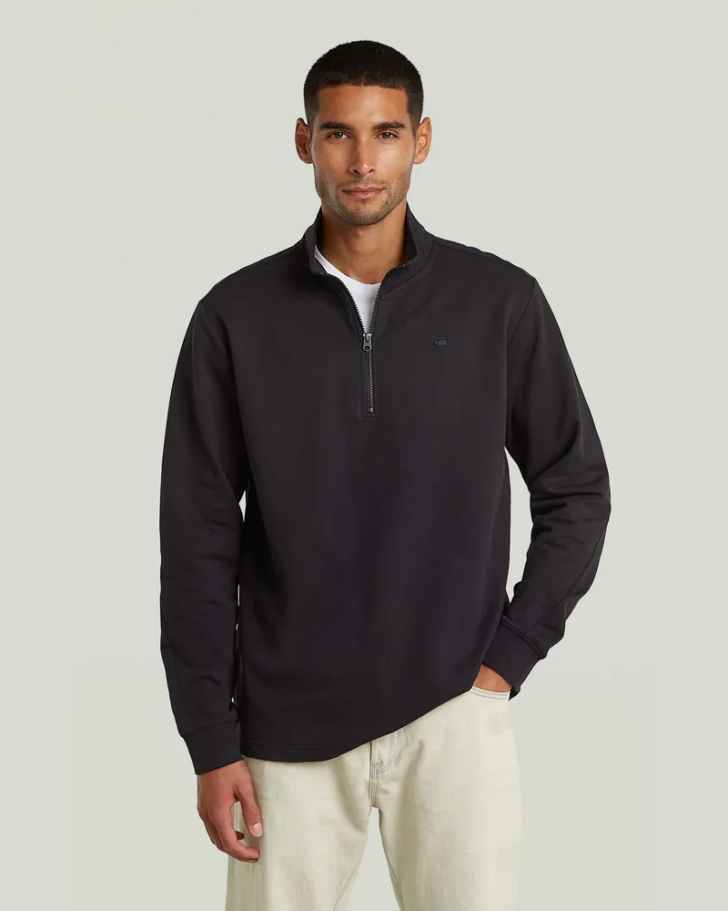 G-STAR RAW Tweeter Half Zip Long Sleeve - Schwarz - Herren Schwarz