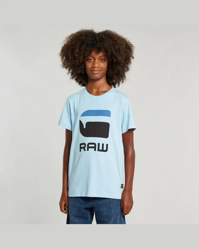 G-STAR RAW Jungen T-Shirt Regular - Hellblau - jungen Hellblau