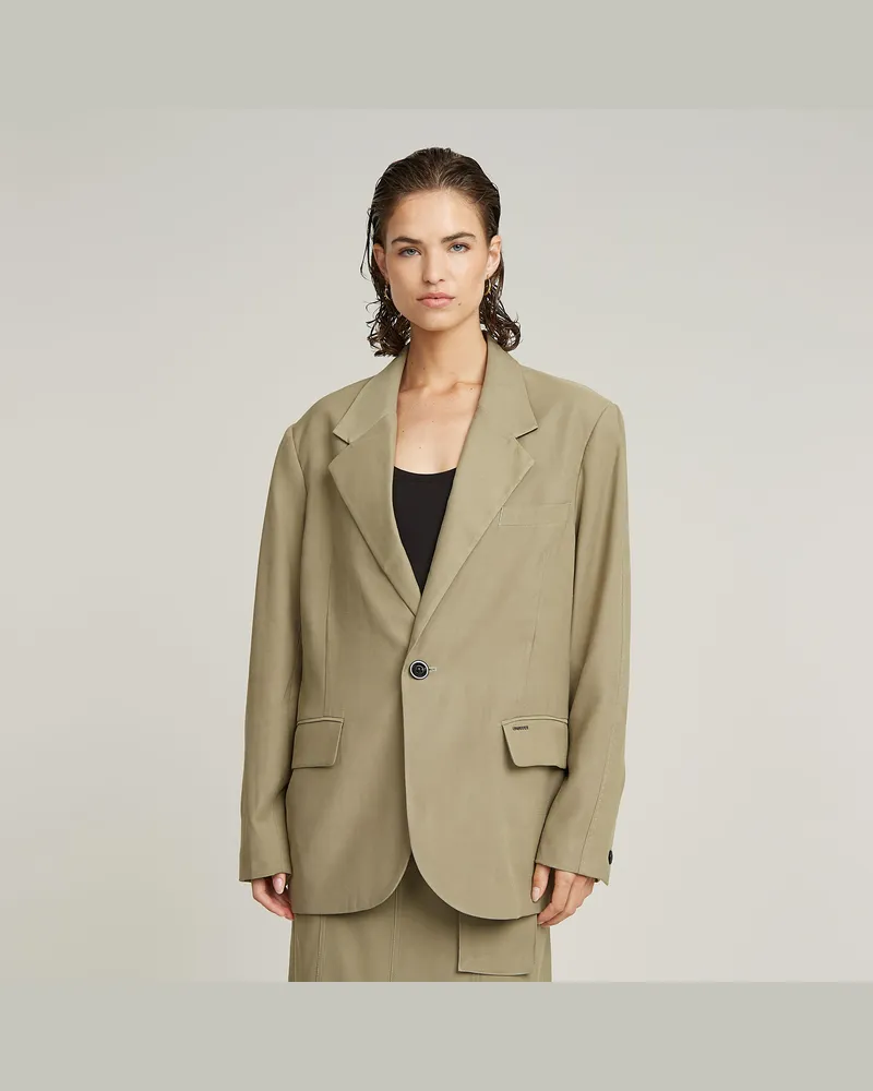 G-STAR RAW Big Boyfriend Blazer - Grün - Damen Grün