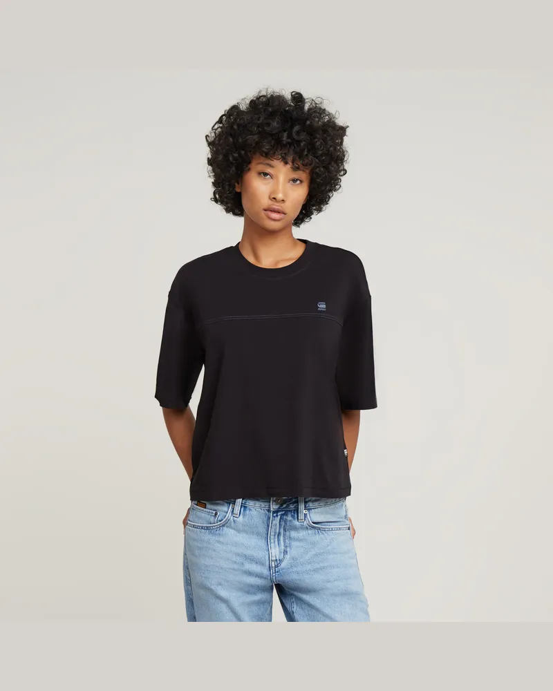 G-STAR RAW Horizontal Seam Loose Top - Schwarz - Damen Schwarz