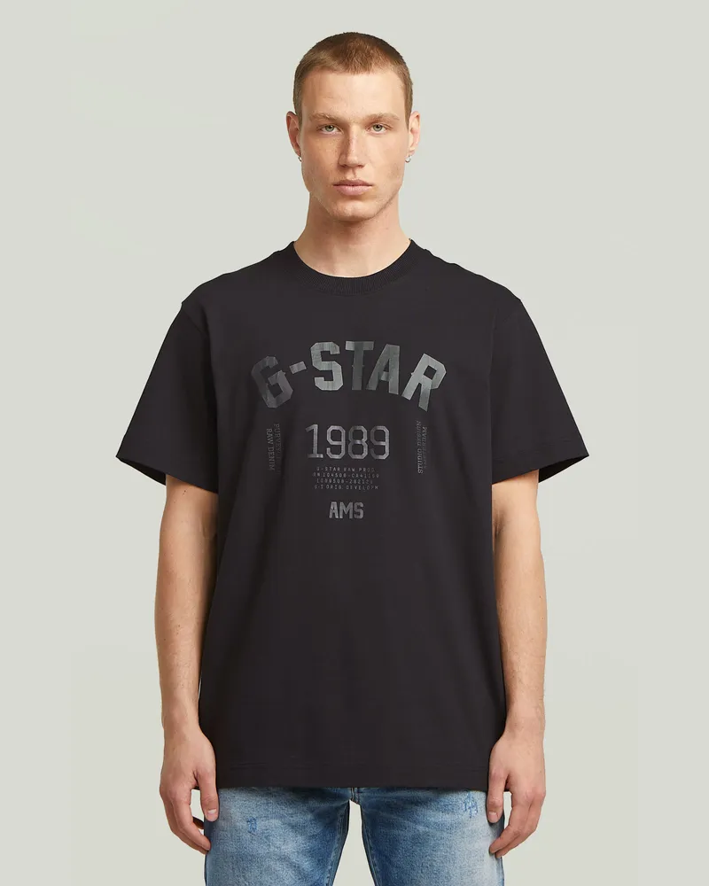 G-STAR RAW 89 Back Graphic Loose T-Shirt - Schwarz - Herren Schwarz