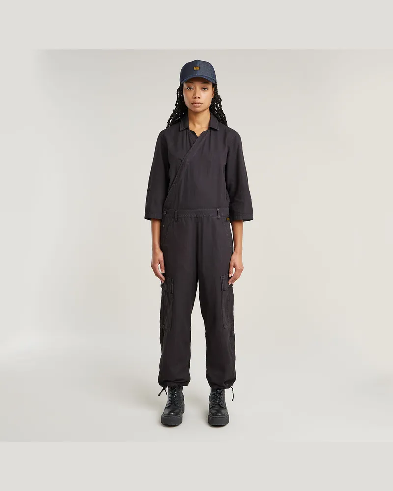 G-STAR RAW Wrap Jumpsuit - Grau - Damen Grau