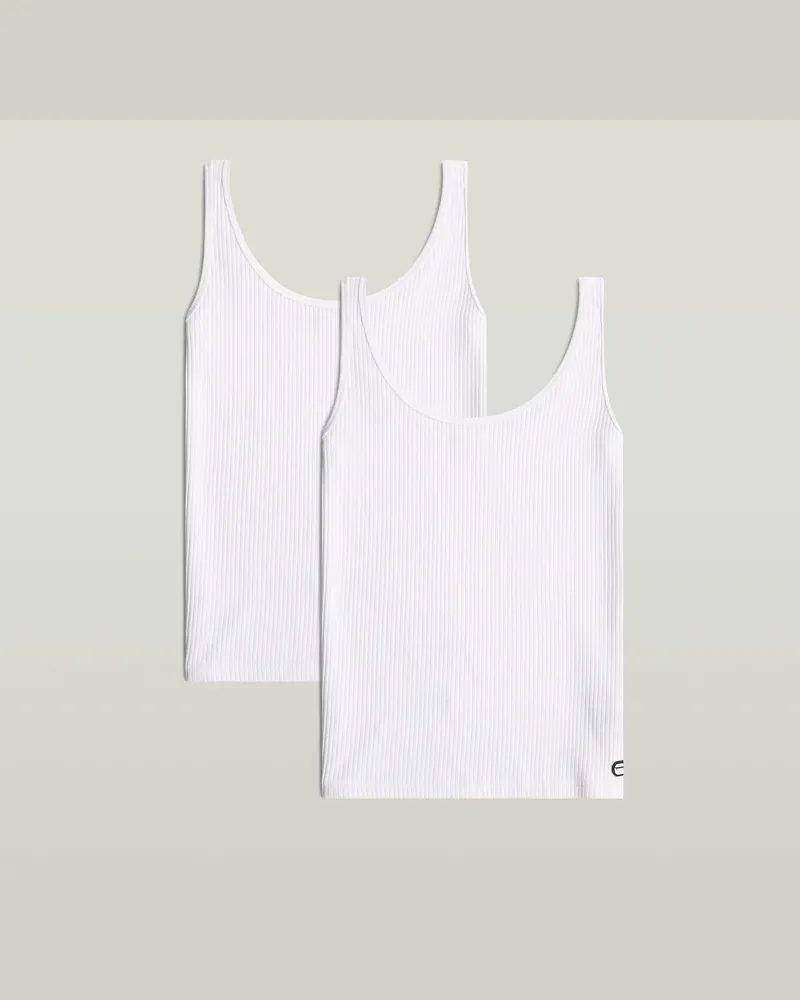 G-STAR RAW Rib Vest 2er-Pack - Weiß - Damen Weiß