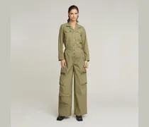 Cargo Jumpsuit - Grün - Damen