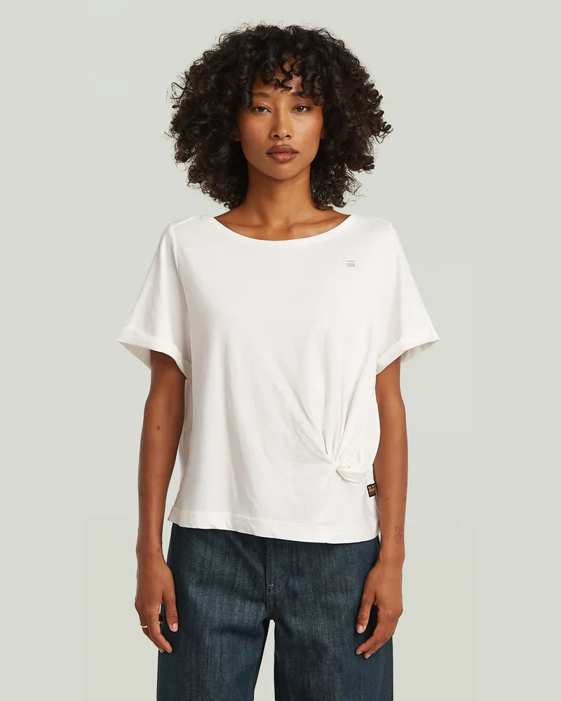 G-STAR RAW Knot T-Shirt - Weiß - Damen Weiß