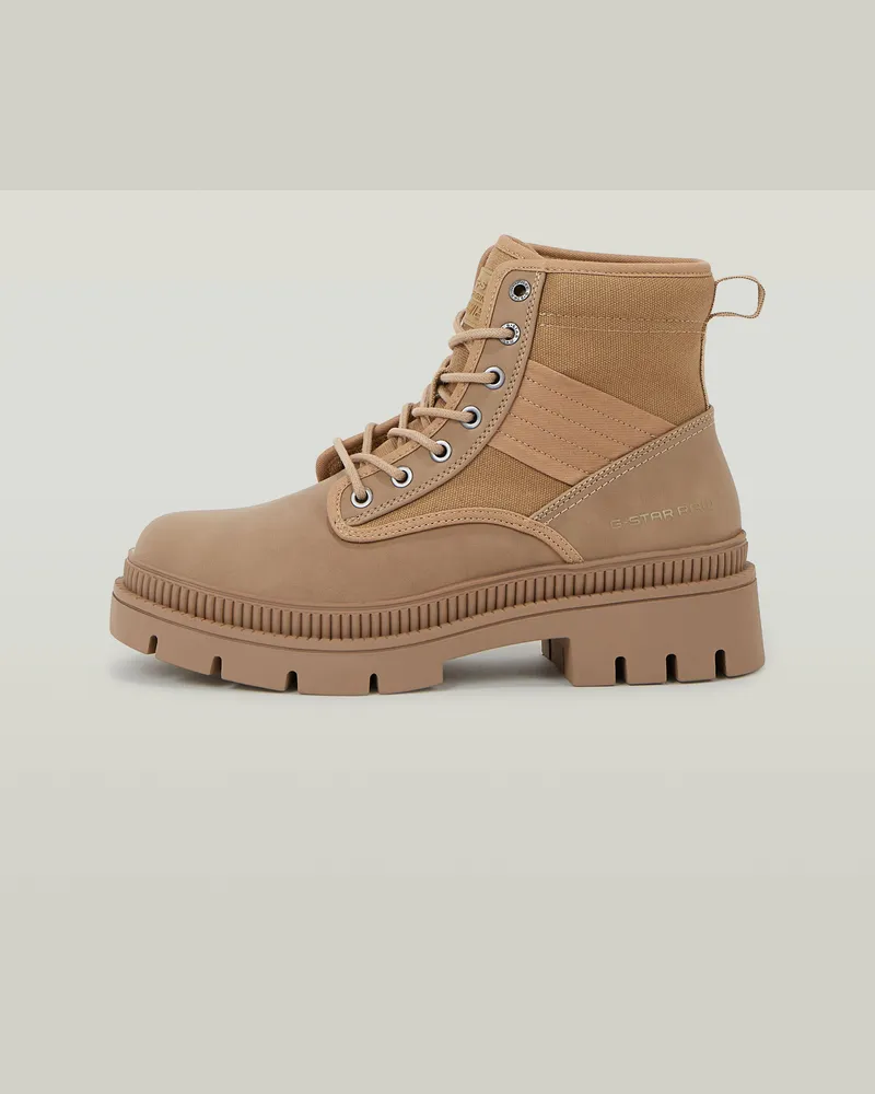 G-STAR RAW Huntington Mid Biker Stiefel - Braun - Damen Braun