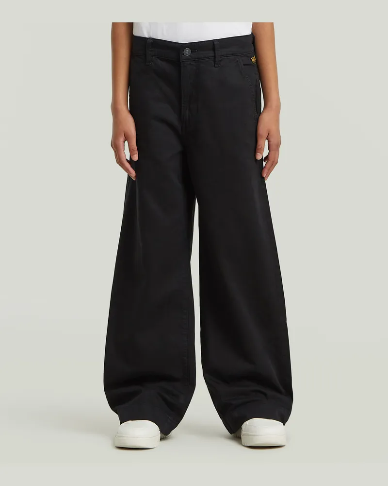 G-STAR RAW Girls Deck 2.0 High Loose Chino - Schwarz - mädchen Schwarz