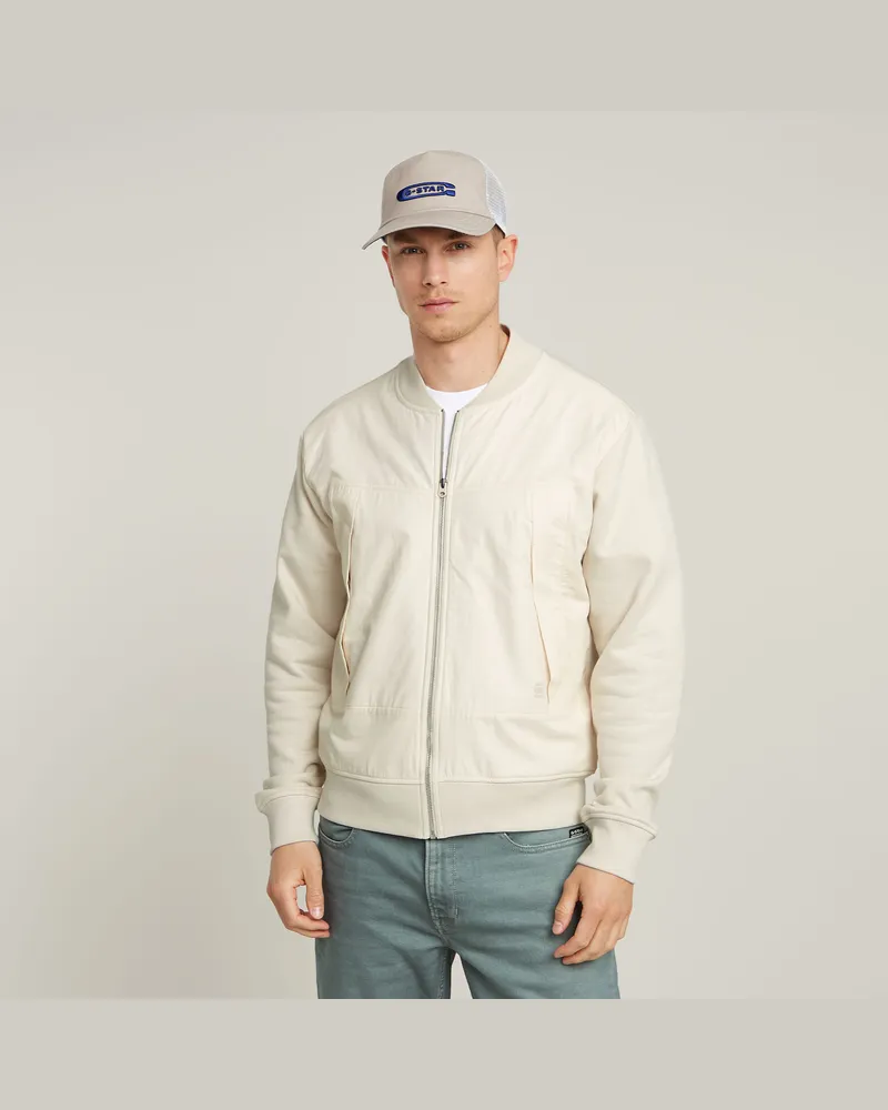 G-STAR RAW Woven Mix Relaxed Sweatshirt - Weiß - Herren Weiß